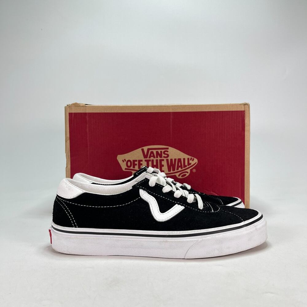Vans Sport Black Suede Low Top Skate Shoes VN0A4BU6A60 Youth 6 Women's Size 7.5